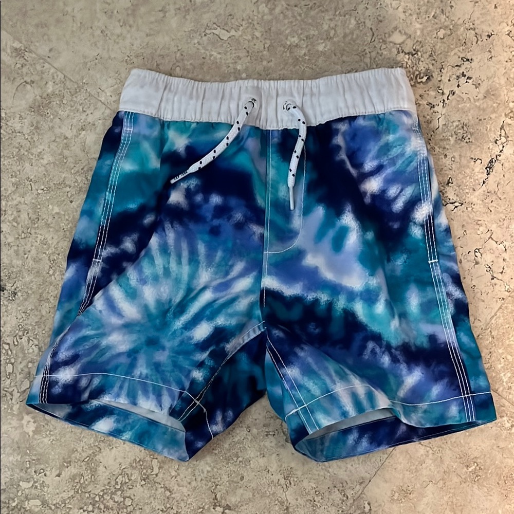 GAP boys Blue Tie-Dye Swim Shorts